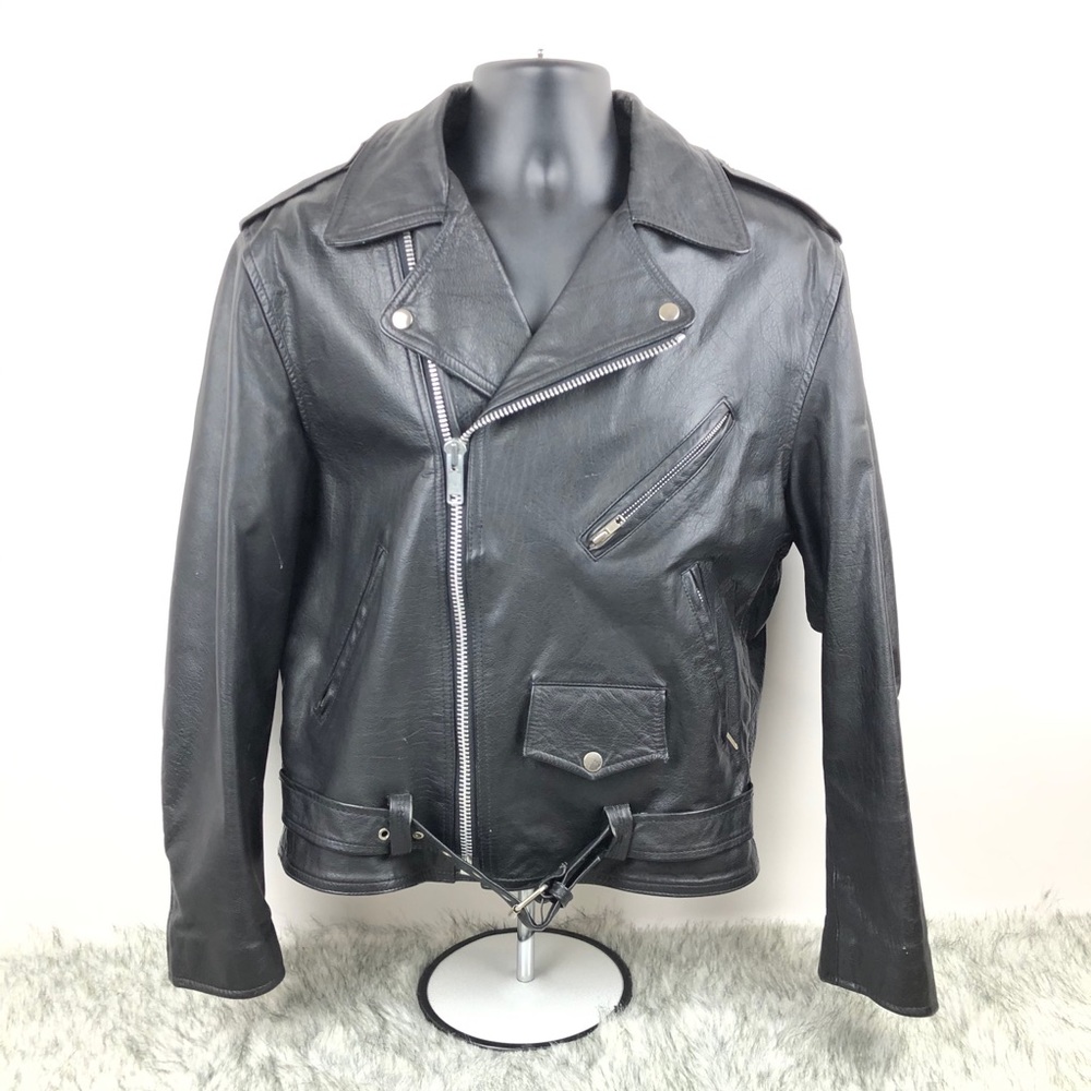 Vintage Cooper Sportswear Leather Black Motorcycle